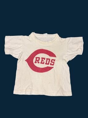 Vintage Midcentury 60s Cincinnati Reds Baby Tee ~12 mo - 2T